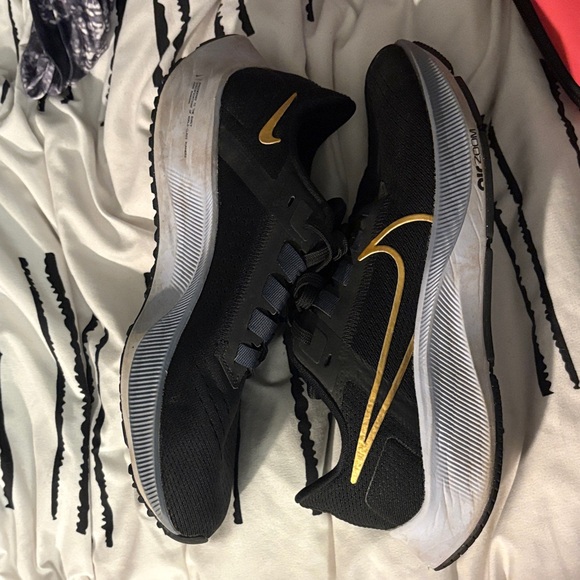 Nike Black and Gold Athletic Shoes